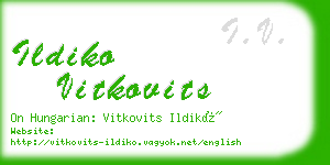 ildiko vitkovits business card